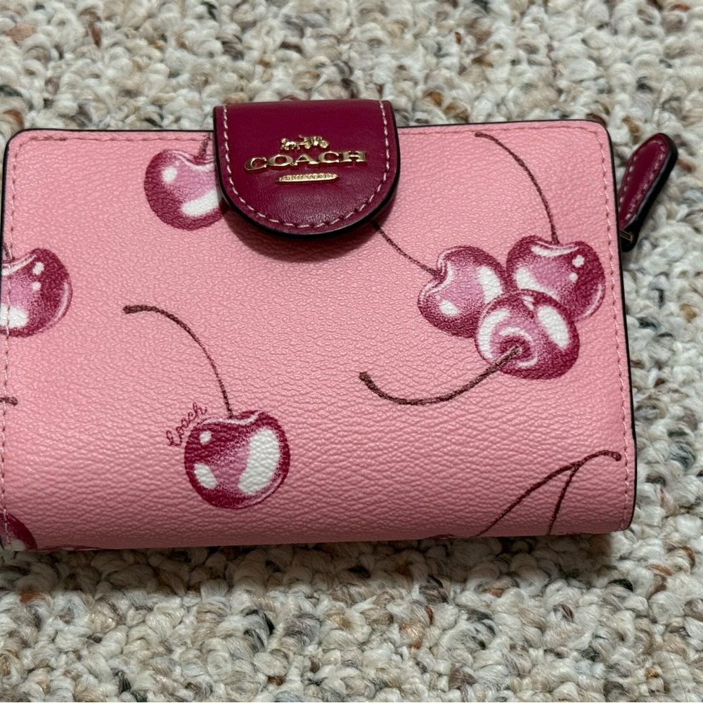Coach Pink Cherry Print Wallet